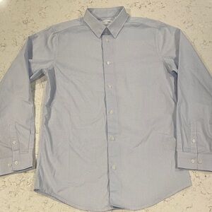 Calvin Klein Boy’s Light Blue Micro-Striped Dress Shirt